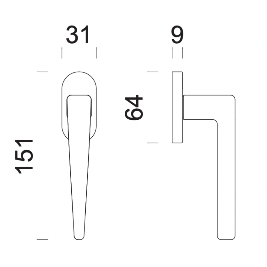 Poignée de fenêtre L Alcamo