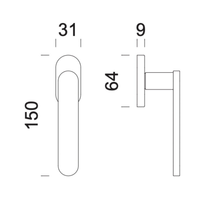 Poignée de fenêtre L Bitonto