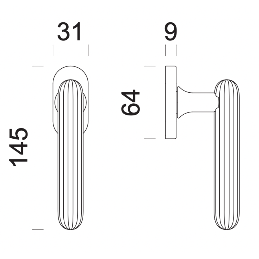 Poignée de fenêtre L J. Hayon