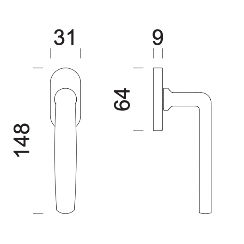 Poignée de fenêtre L Ronchi