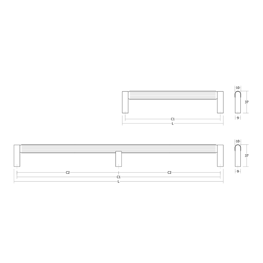 Poignée de meuble Alicante Aluminium
