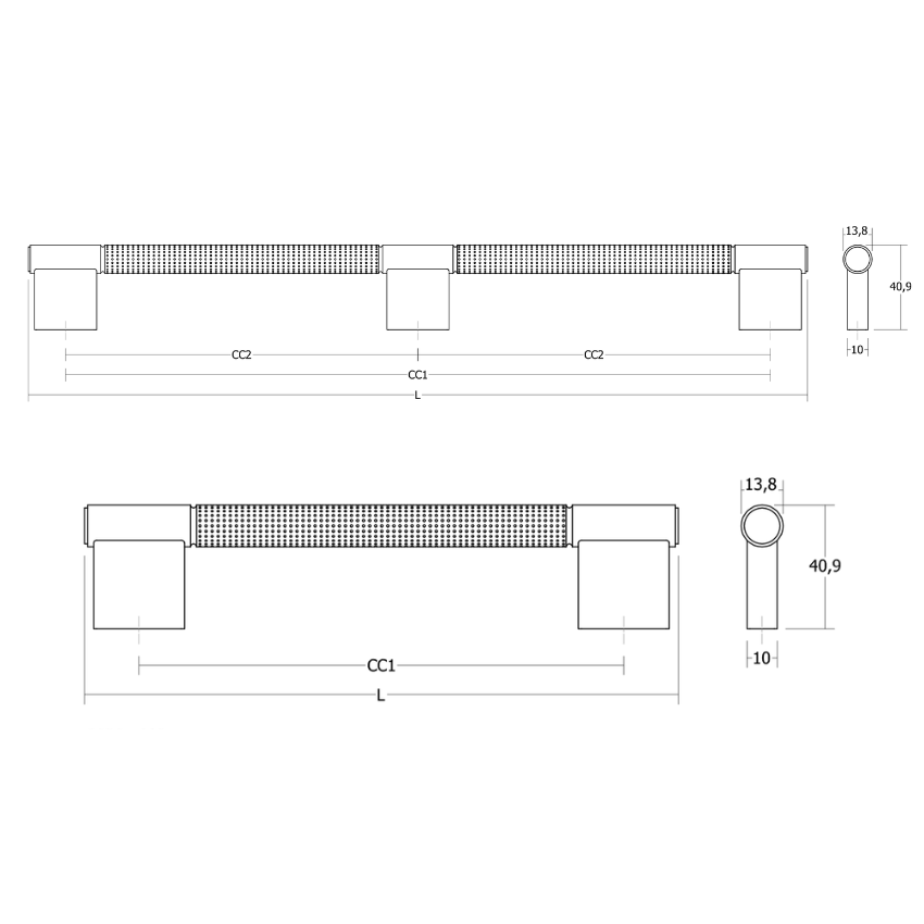 Poignée de meuble Asturies Aluminium