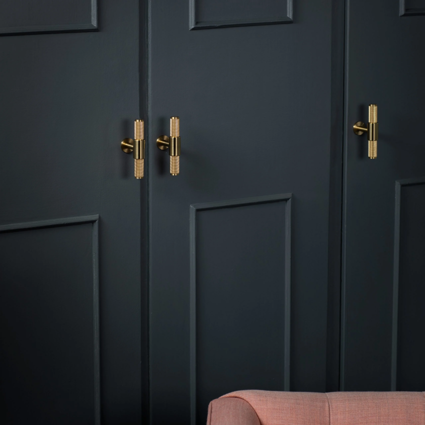 Bouton de meuble Cross Knurl T-bar