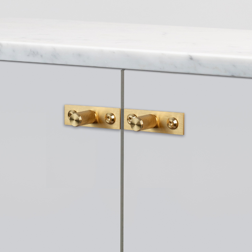 Bouton de meuble Linear avec Plaque