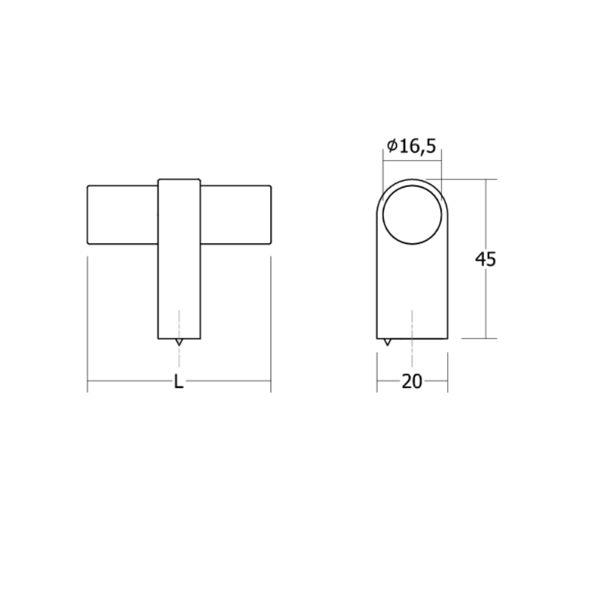Bouton de meuble Pampelune Aluminium