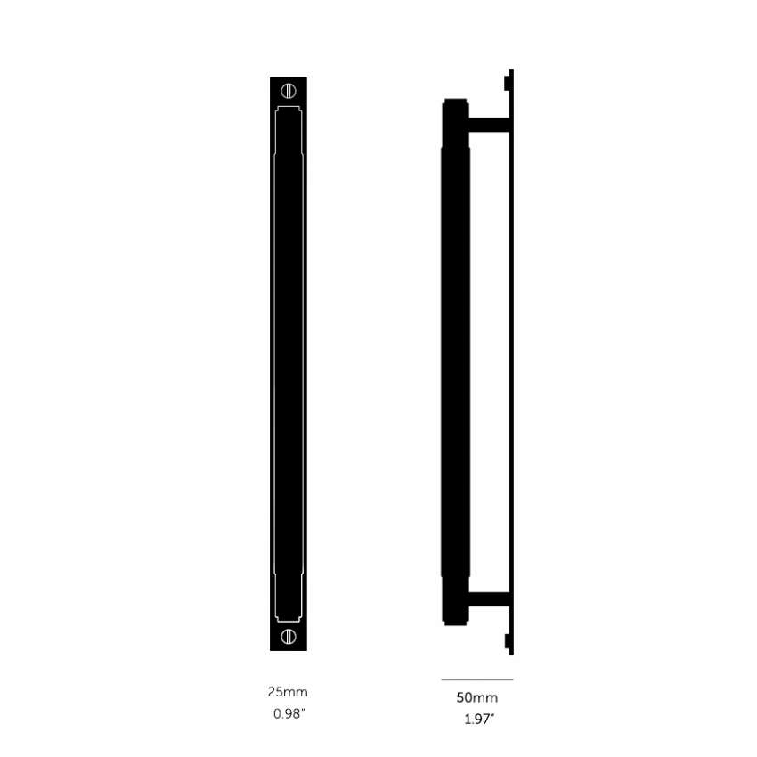 Poignée de meuble Cross Knurl avec Plaque