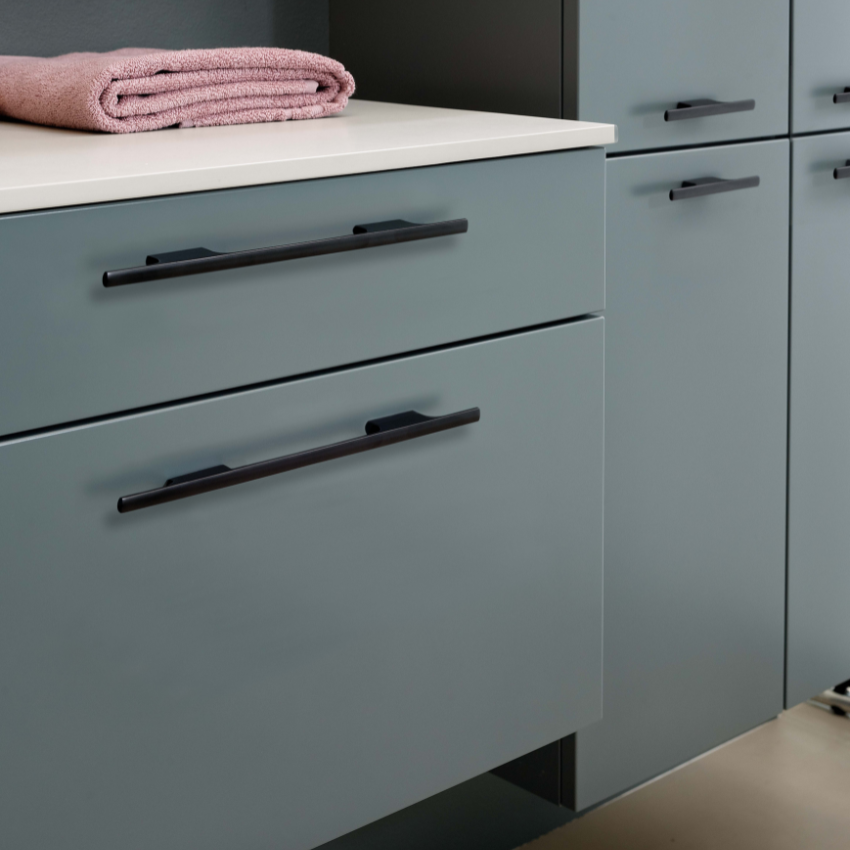 Poignée de meuble Laimont Aluminium - Aspect Inox Mat, Grand modèle