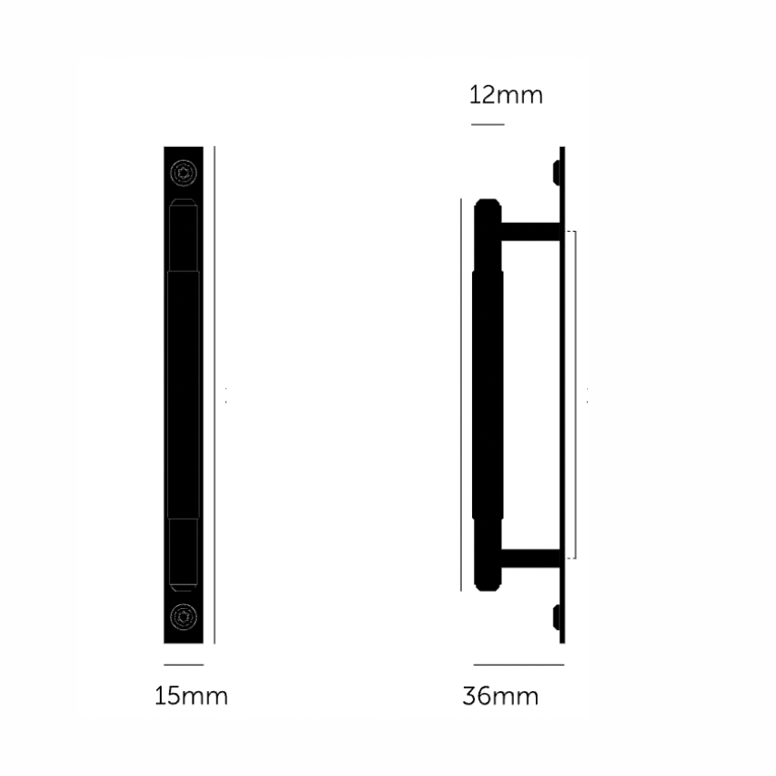 Poignée de meuble Linear avec Plaque