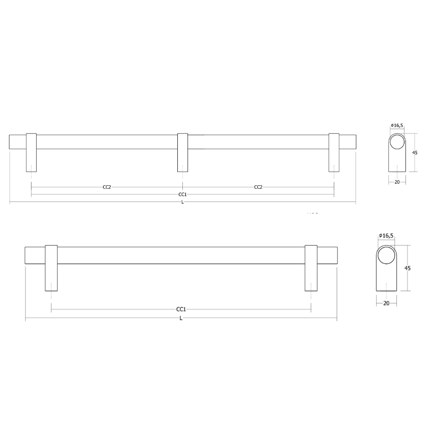 Poignée de meuble Pampelune Aluminium