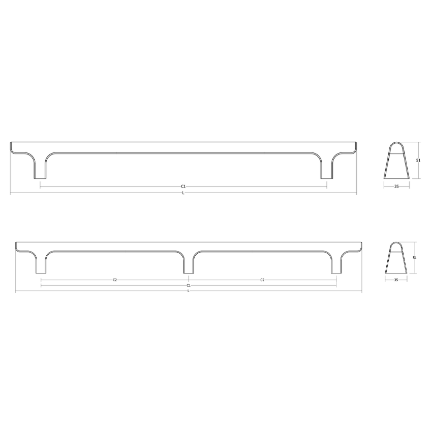 Poignée de meuble Santander Large