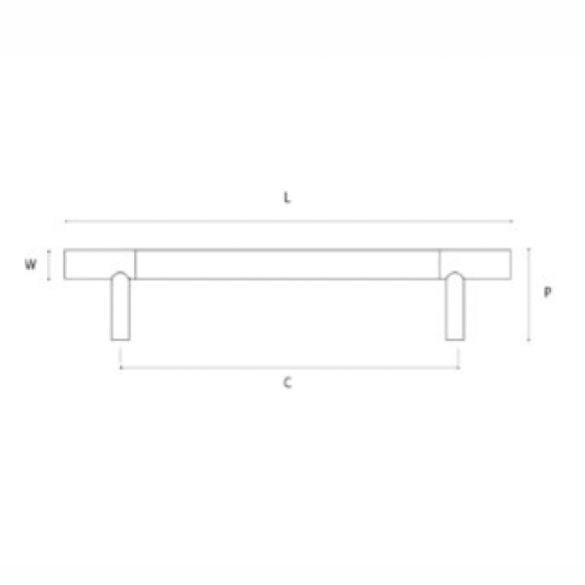 Poignée de meuble Windsor Cuir Marron clair - Patine vintage, Petit modèle