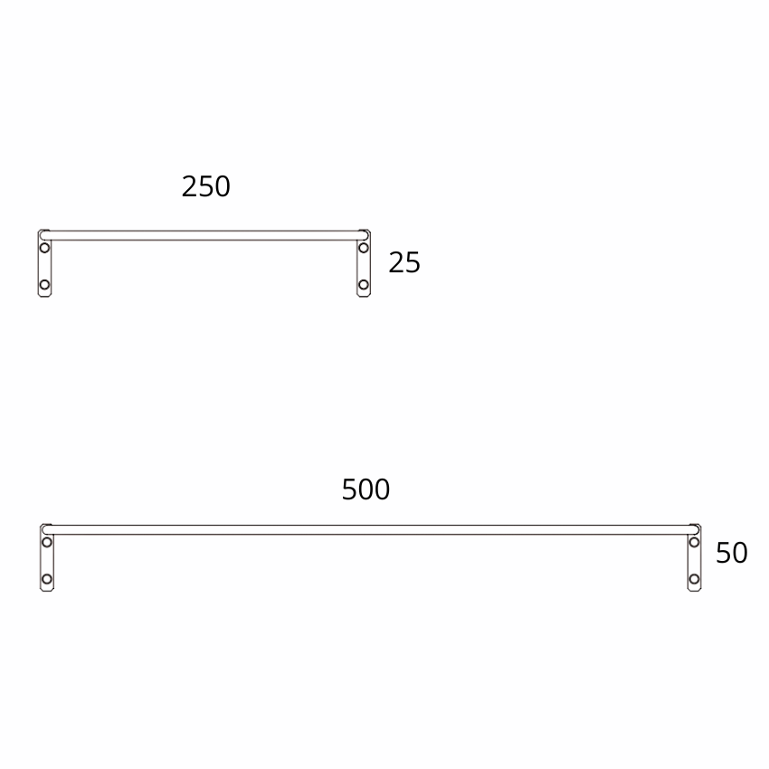 Porte-serviette Bruges - Laiton foncé, Grand modèle