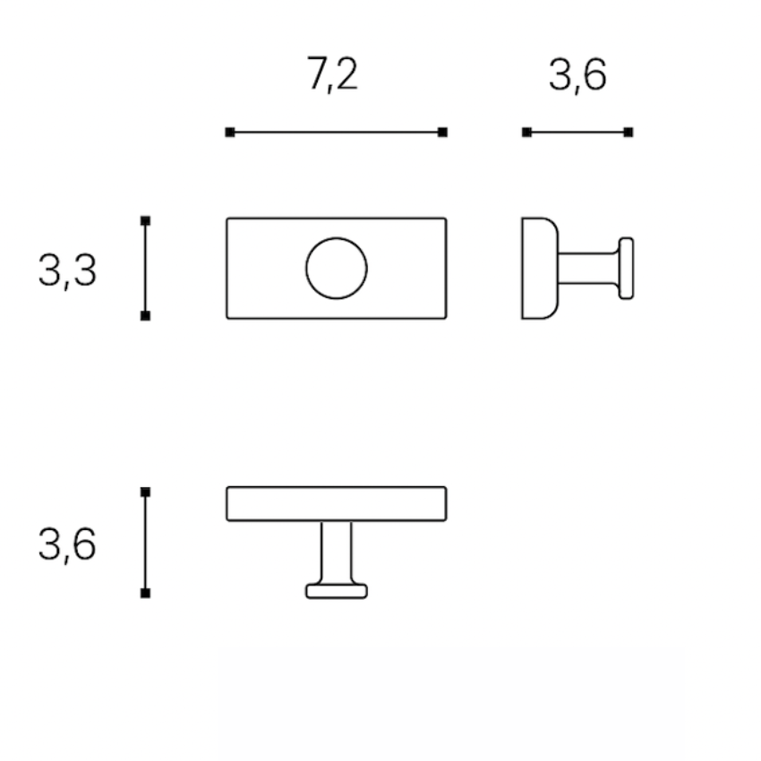 Patère murale double Angeline - Chrome, Taille unique