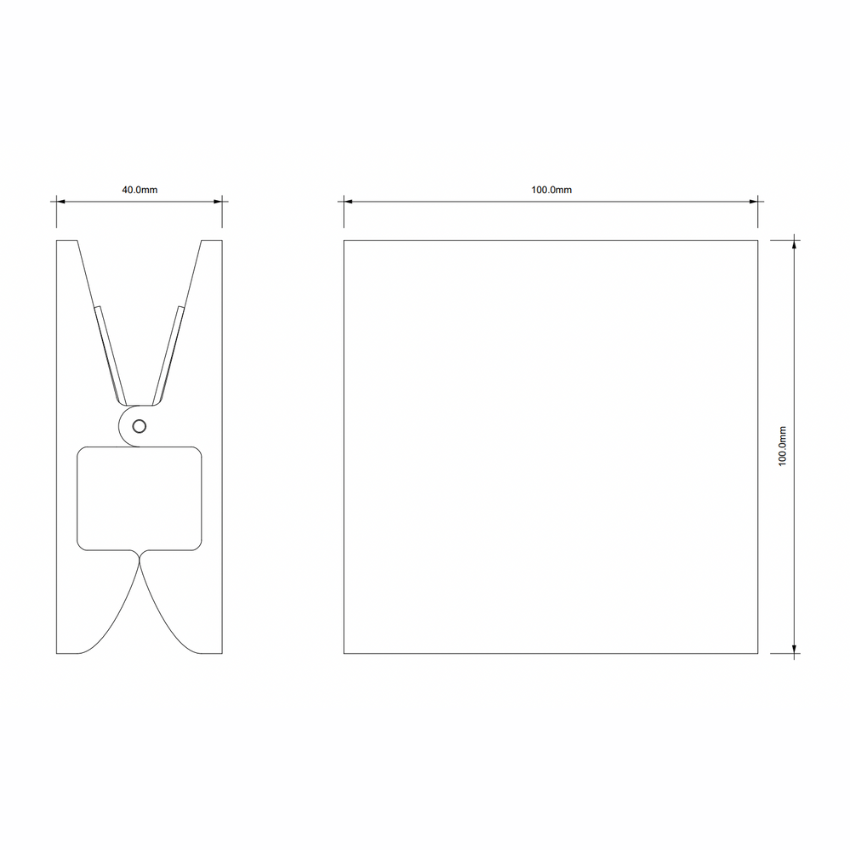 Patère murale Pinch Carrée