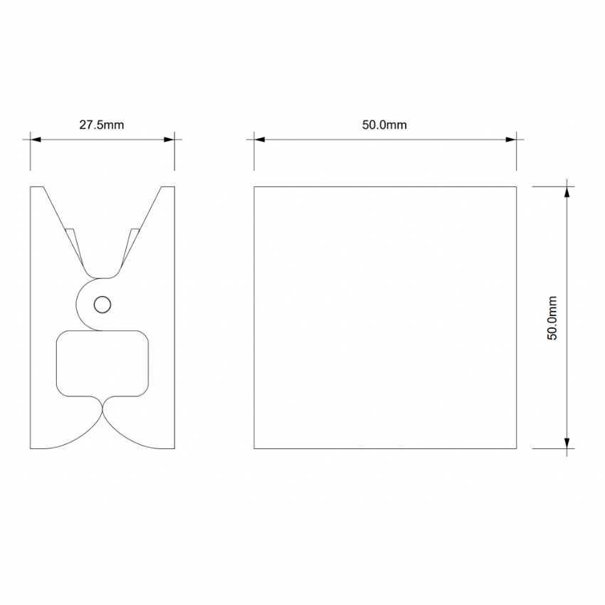 Patère murale Pinch Carrée