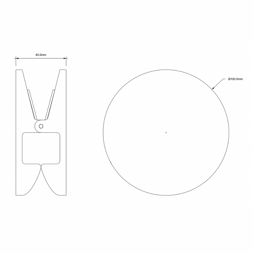 Patère murale Pinch Rond