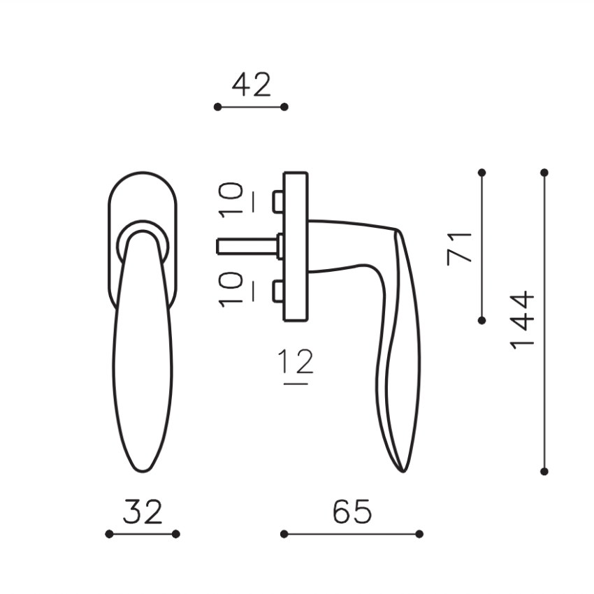 Poignée de fenêtre L Onda
