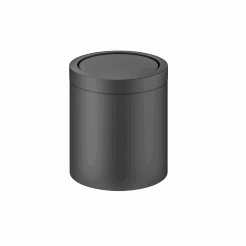 Poubelle à bascule Lucas - Noir Mat, Taille unique