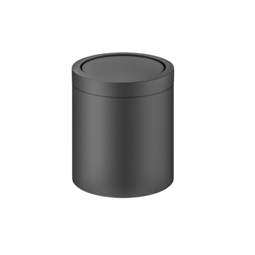 Poubelle à bascule Lucas - Noir Mat, Taille unique
