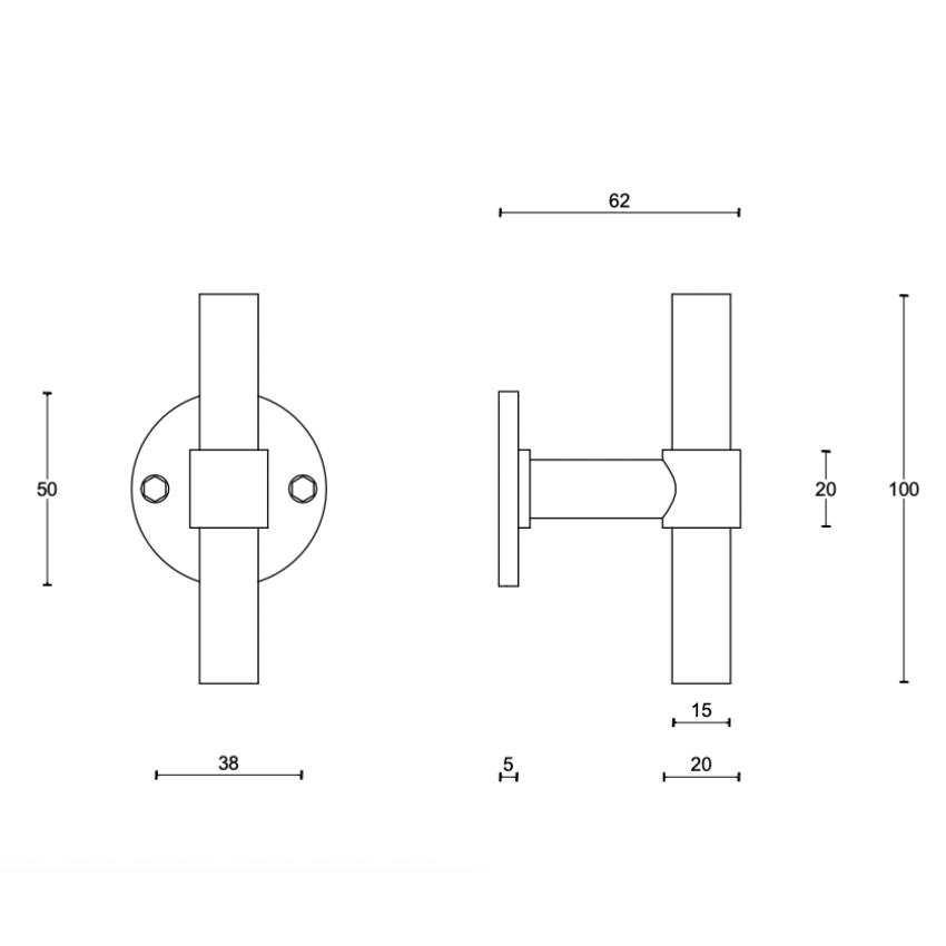 Bouton de meuble One sur Rosace