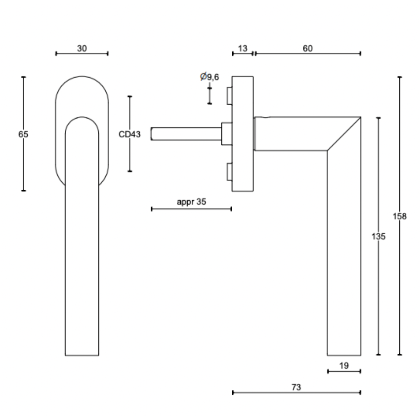 Poignée de fenêtre Basics