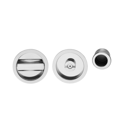 Poignée de porte encastrée ronde Adelfia Simple à condamnation avec serrure