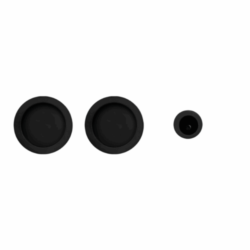 Poignée encastrée ronde Inox Noir pour porte coulissante Poignée encastrée ronde Inox Noir pour porte coulissante