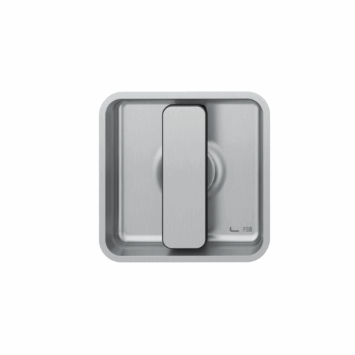 Poignée encastrée carrée Méline à condamnation pour porte coulissante