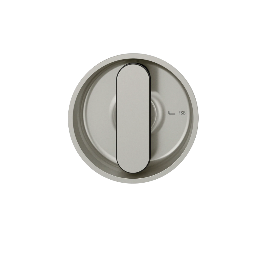 Poignée encastrée ronde Méline fixe pour porte coulissante