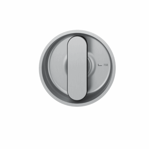 Poignée encastrée ronde Méline à condamnation pour porte coulissante