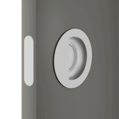 Paire de Poignées de portes encastrées Rondes Fermeture magnétique