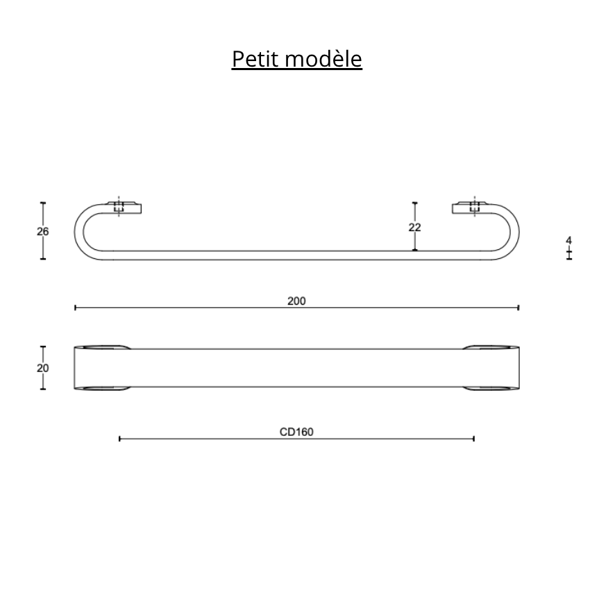 Poignée de meuble Fold