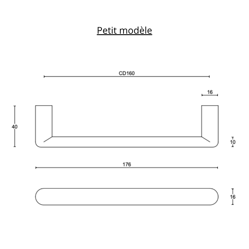 Poignée de meuble INC