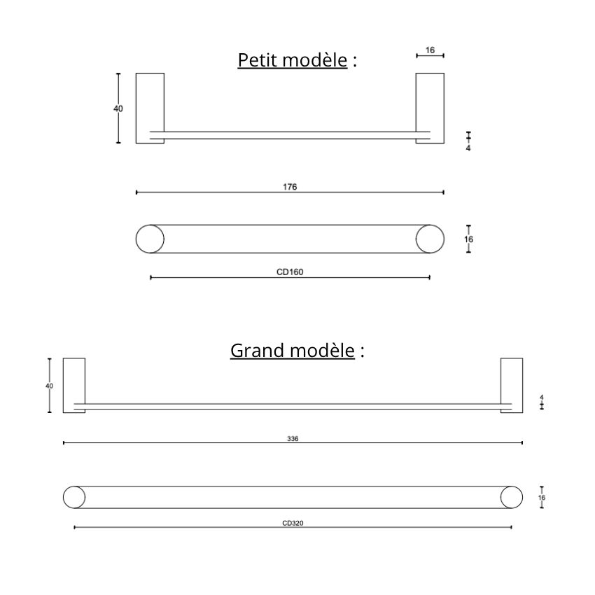 Poignée de meuble Tino