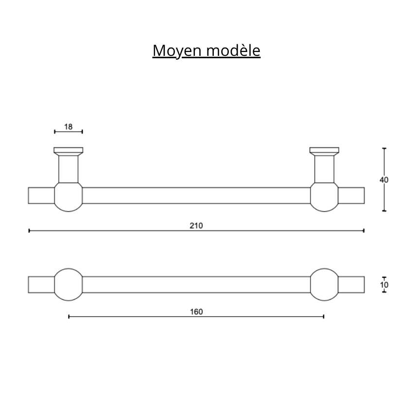 Poignée de meuble Ferrovia