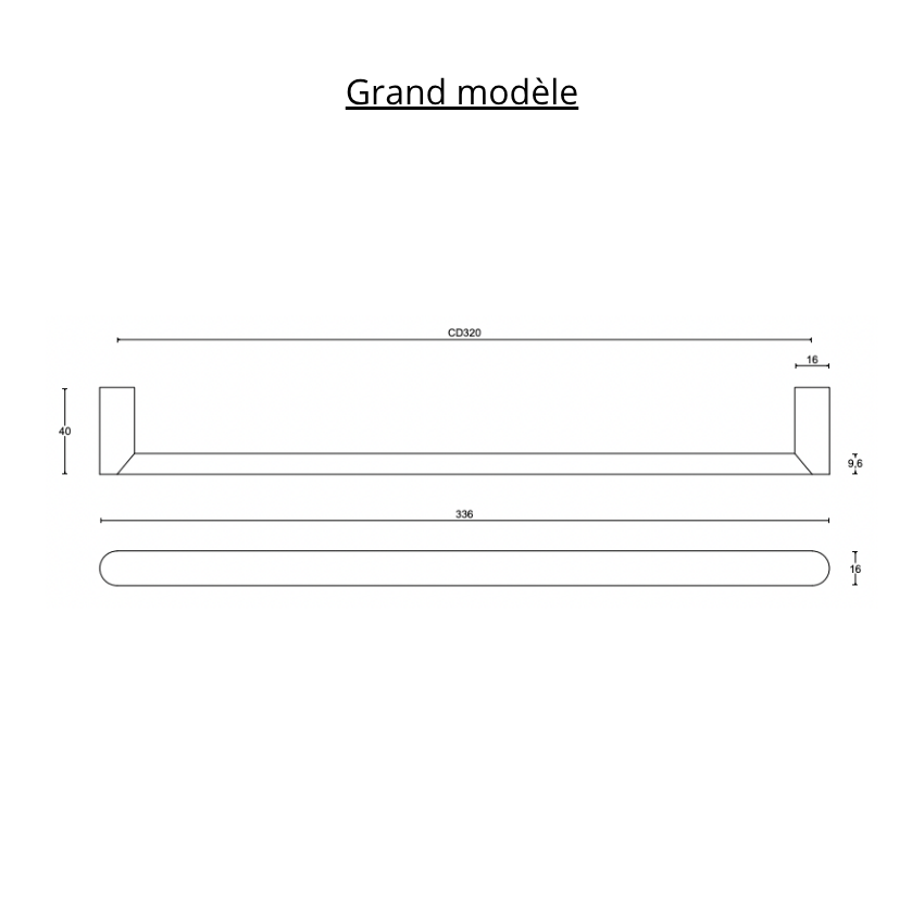 Poignée de meuble Arc