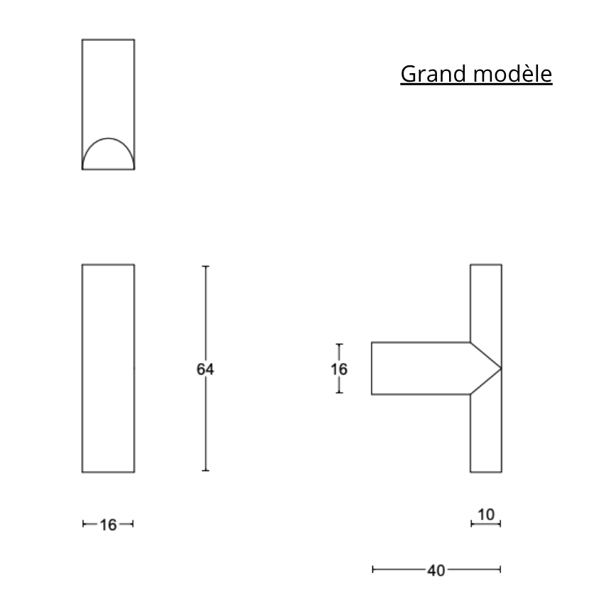 Bouton de meuble Arc