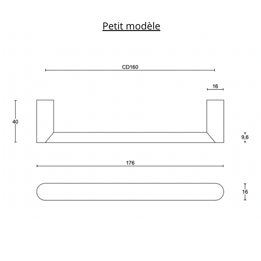 Poignée de meuble Arc