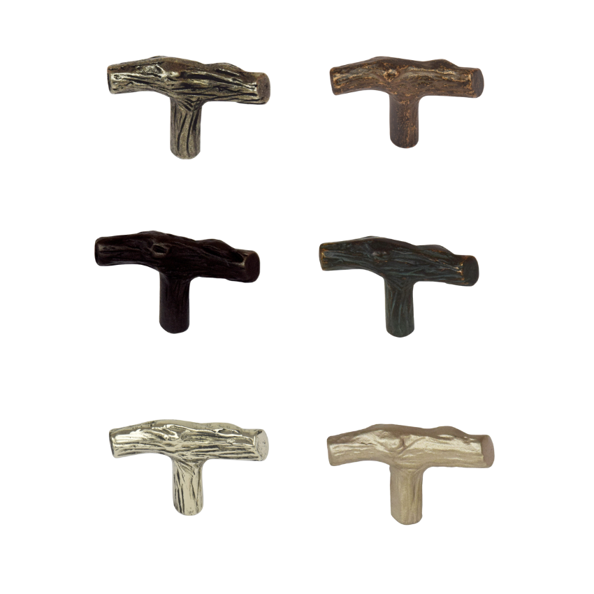 Bouton de meuble Branche Bronze