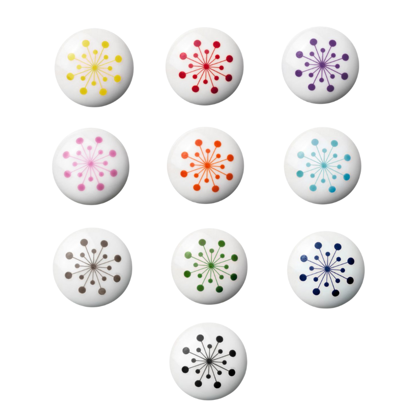 Patère murale / Bouton de meuble Fleurette