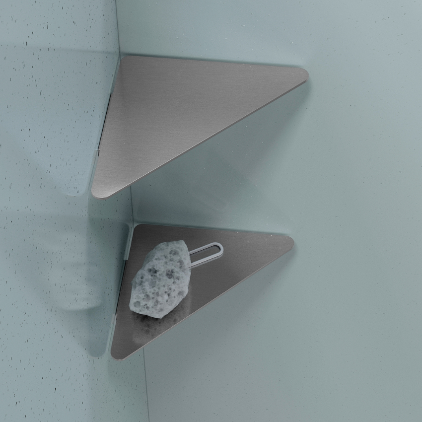 Tablette d'angle de salle de bains Clara