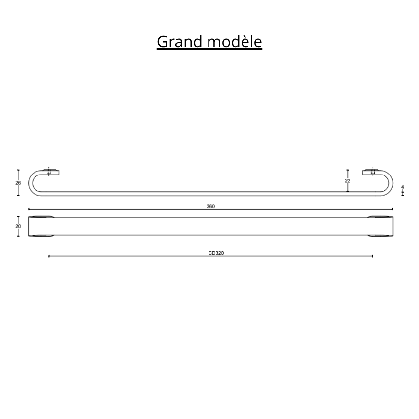 Poignée de meuble Fold