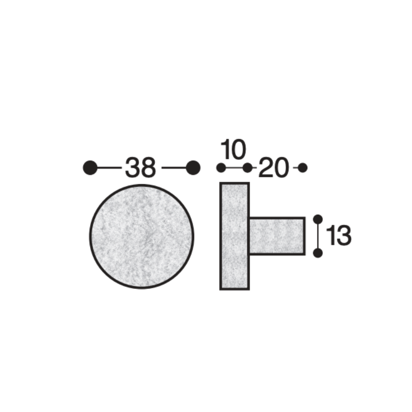 Bouton de meuble Brescia rond
