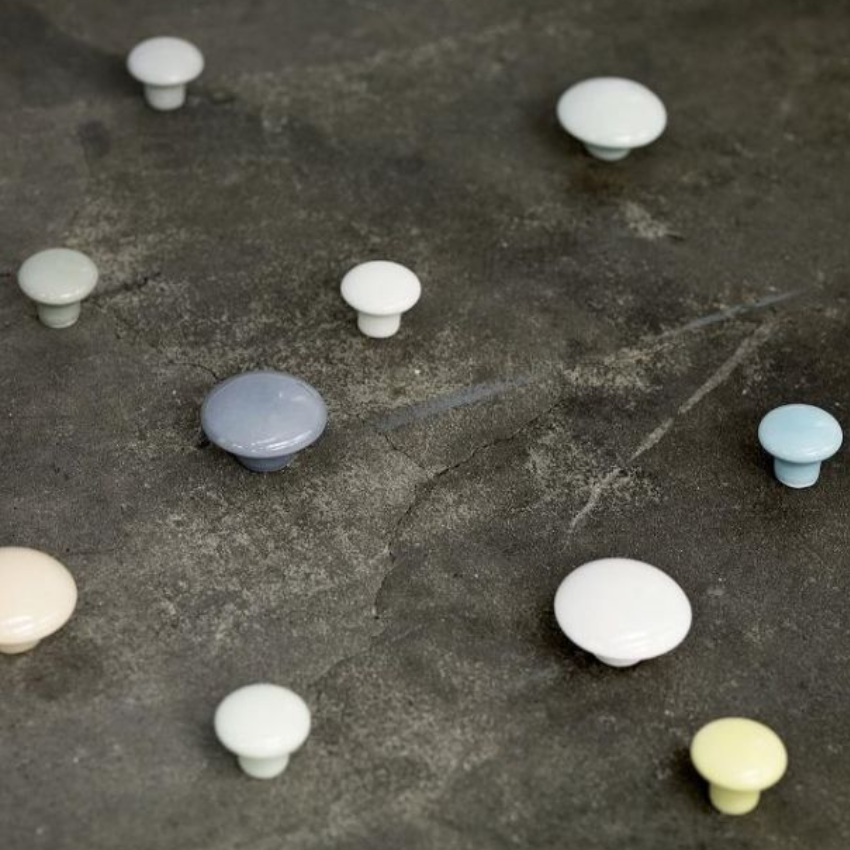 Patère murale Isabelle en Porcelaine Bouton de meuble Brillant