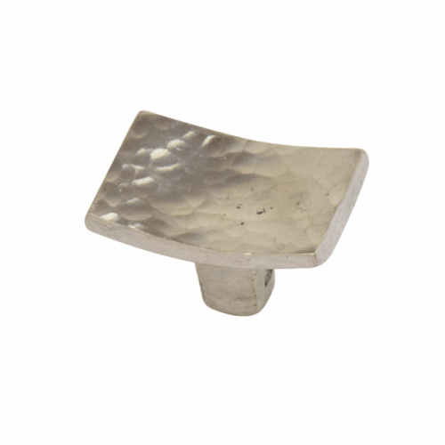 Rectangular hammered furniture knob