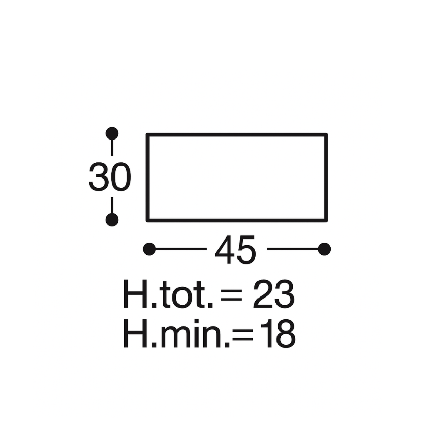 Bouton de meuble Martelé rectangle