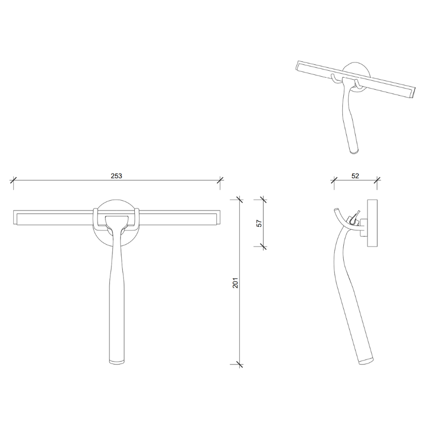 Raclette de Douche Quick Chrome brillant