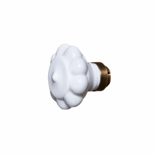 Paire de boutons de portes Alix D. Reynis Boule Porcelaine Laiton Paire de boutons de portes Alix D. Reynis Boule Porcelaine Laiton