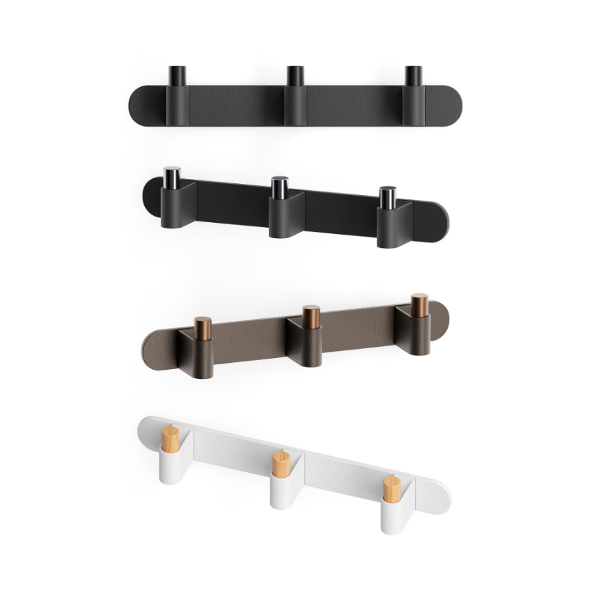 Patère murale triple Léna