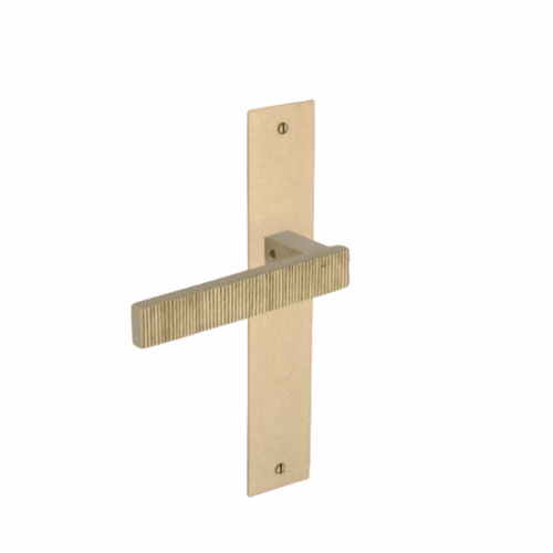 Paire de poignées de portes Jack Plaques rectangulaires Laiton Paire de poignées de portes Jack Plaques rectangulaires Laiton